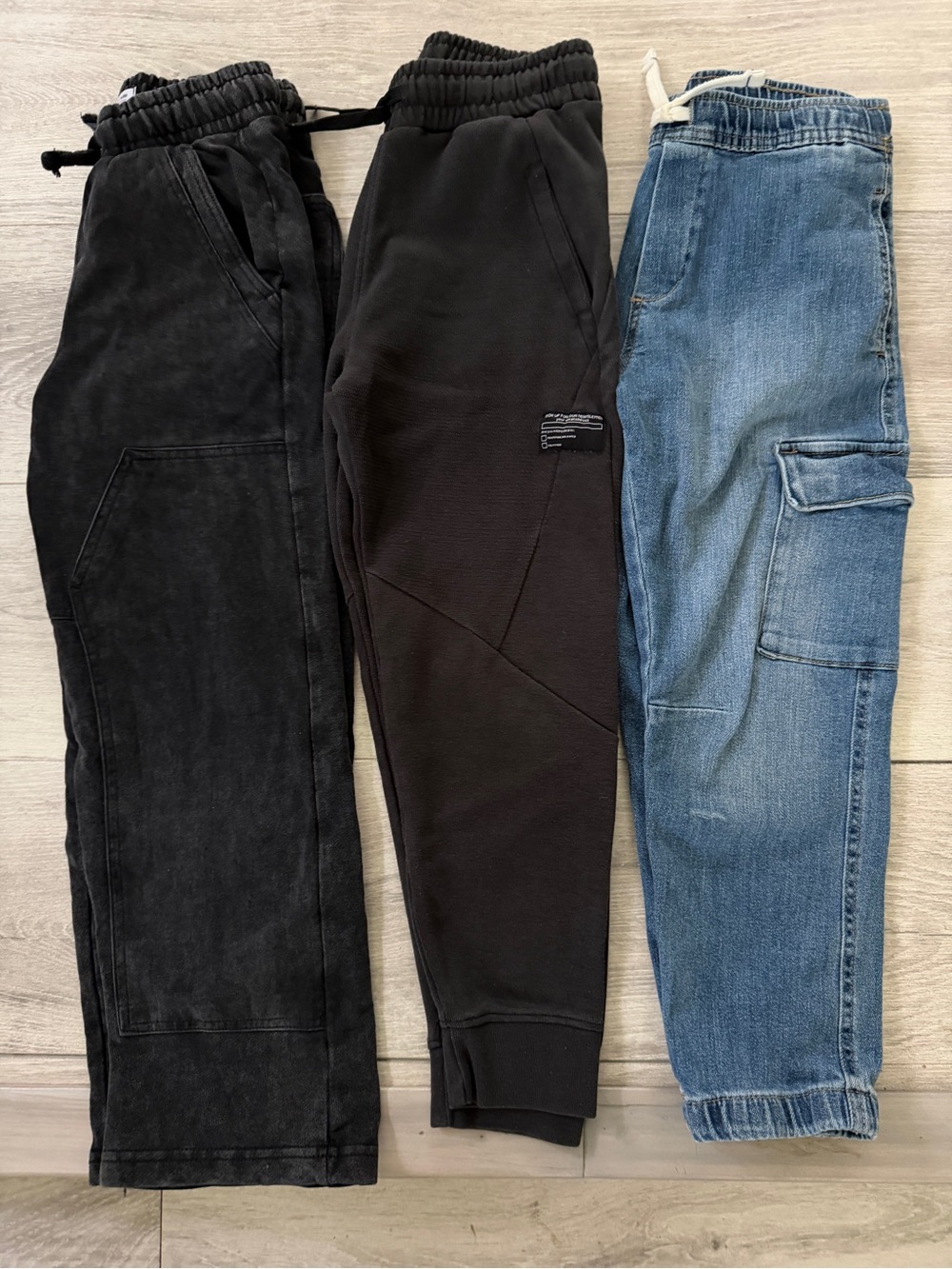 Zara Denim Jogger Pants - Washed Blue